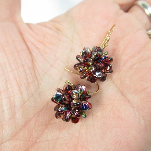 Handwoven earrings - Picture 3 of 7